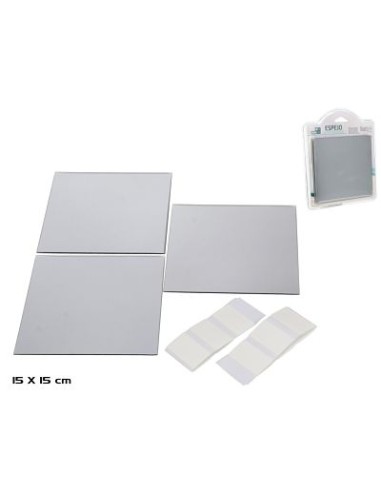 ESPEJO AUTO-ADHESIVO X3 15X15CM