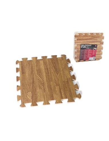 BALDOSAS EVA X9 32 CM - COLOR MADERA-