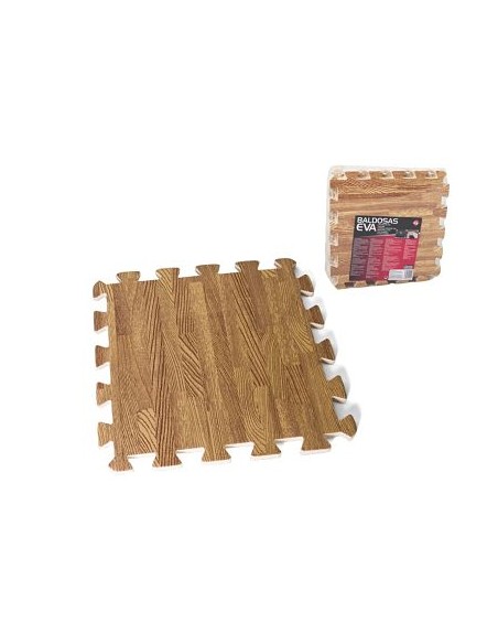 BALDOSAS EVA X9 32 CM - COLOR MADERA-