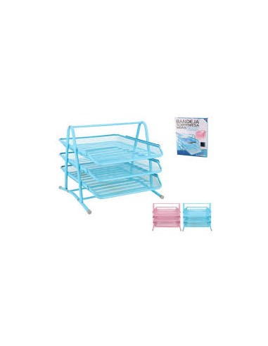 BANDEJA SOBREMESA METAL X3 MONS 2 SURT.