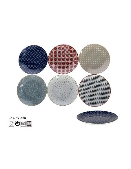 PLATO 26.5CM LLANO ROMA 6 SURT.