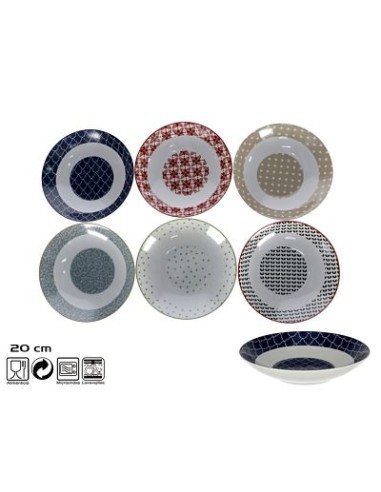 PLATO 20CM HONDO ROMA 6 SURT.