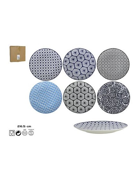 PLATO 26.5CM LLANO SEVILLA 6 SURTIDOS