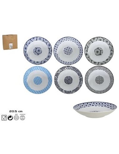 PLATO 21CM HONDO SEVILLA 6 SURTIDOS