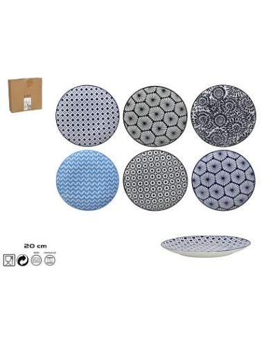 PLATO 20CM POSTRE SEVILLA 6 SURTIDOS