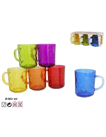 TAZA CRONOS COLOR 230 ML - CRISTAL