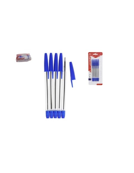 BOLIGRAFOS 5UND BASIC COLOR AZUL. 1MM