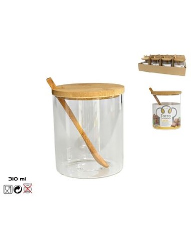TARRO 310ML BOROSILICATO T/BAMBU LACIO