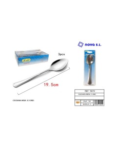 CUCHARA 19.5CM 3UN MESA