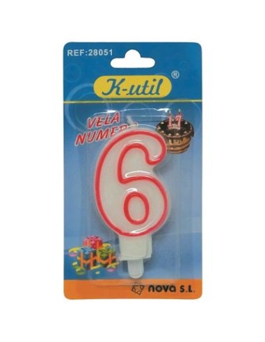 VELA CUMPLEAÑOS Nº 6