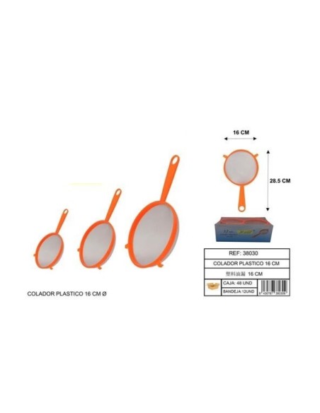 COLADOR 16CM PLASTICO