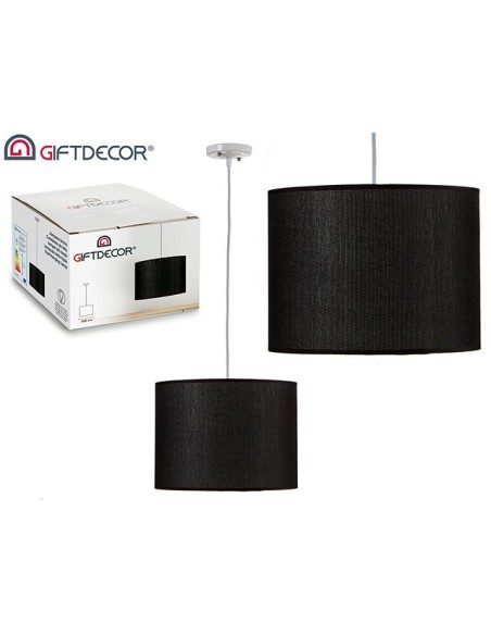 LAMPARA 30CM COLGANTE TECHO NEGRA