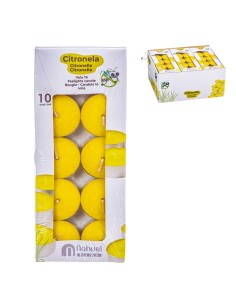 SET 10  VELAS TEA LIGHT CITRONELA