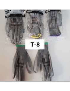 GUANTE T8 POLI GRIS