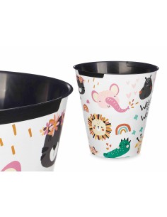 PAPELERA PLASTICO REDONDA MUNDO ANIMAL