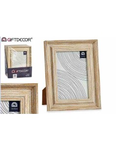 PORTAFOTOS EFECTO MADERA ORO 20X25CM