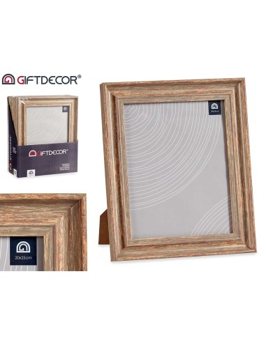 PORTAFOTOS EFECTO MADERA COBRE 20X25CM