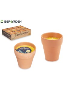 VELA VASO BARRO CITRONELA