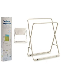 TOALLERO DOBLE RECTANGULAR BLANCO