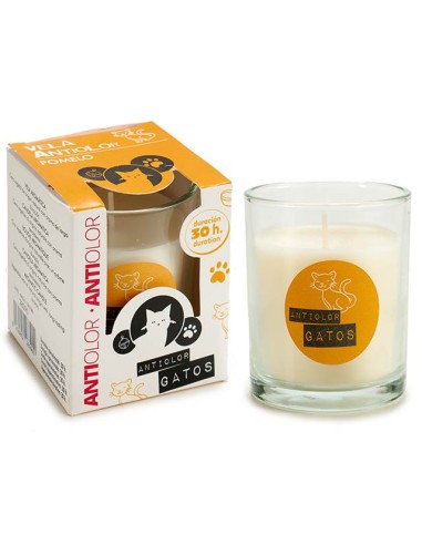 VELA VASO CRISTAL 30H ANTIOLOR GATO