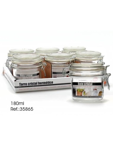 BOTE 180ML CRISTAL HERMETICO MED TRANSP