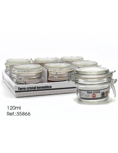 BOTE 120ML CRISTAL HERMETICO MED TRANSP