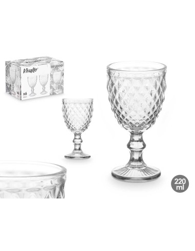 COPA DIAMANTE TRANSPARENTE 220 ML