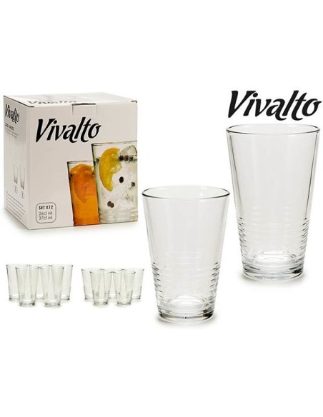 VASOS 6UND 37CM + 6UND 26CL LINEAS