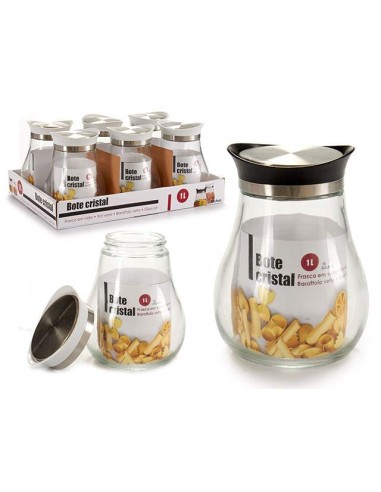 TARRO 1L CRISTAL MED TAPA CON FORMA SURT 2