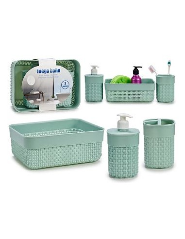 SET 3 PZZ BAGNO VERDE PALLID PLASTICA