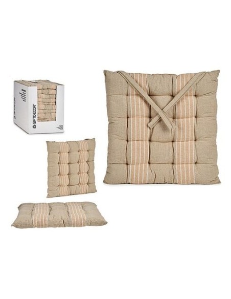 COJIN SILLA RAYAS CREMA