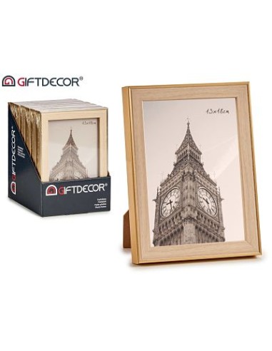 PORTAFOTO ORO COLOR MADERA 13X18CM