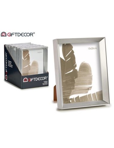 PORTAFOTO PLASTICO MOLDURA PLATA 15X20CM