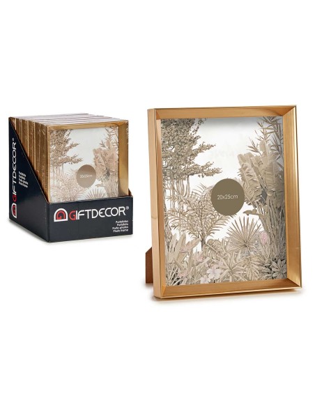 PORTAFOTO PLASTICO MOLDURA ORO 20X25CM