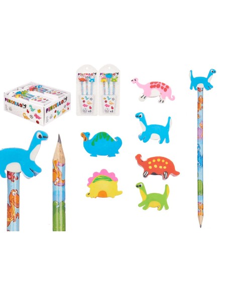 SET 3 LAPICEROS CON GOMA DINOSAURIOS SURT 2