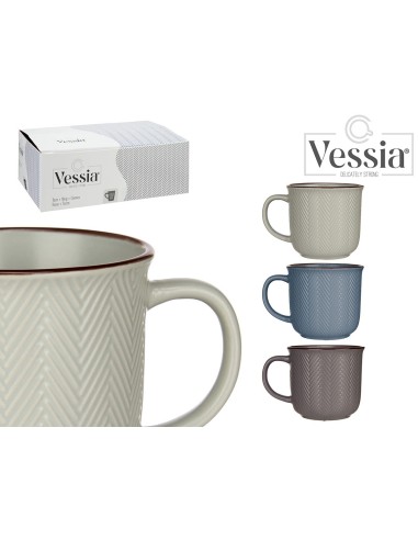 TAZA 460ML DESAYUNO ESPIGA COLORES FRIOS SURT 3