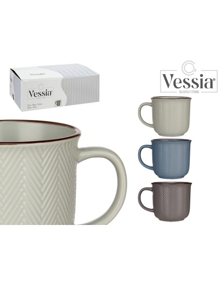 TAZA 460ML DESAYUNO ESPIGA COLORES FRIOS SURT 3