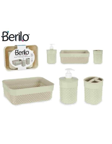 SET 3 PZS BAÑO BEIGE