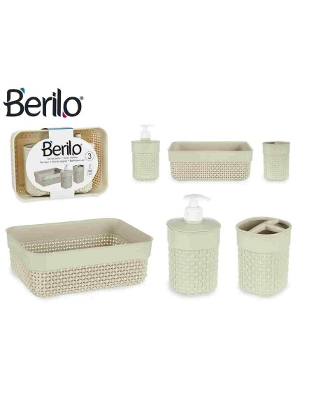 SET 3 PZS BAÑO BEIGE