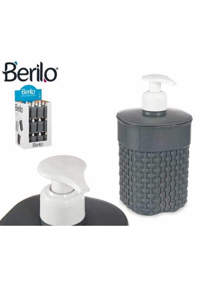 DOSIFICADOR PLASTICO BAÑO 580ML ANTRACITA