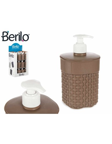 DOSIFICADOR PLASTICO BAÑO 580ML MARRON
