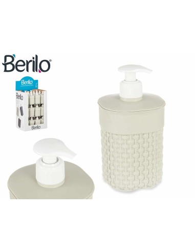 DOSIFICADOR PLASTICO BAÑO 580ML BEIGE