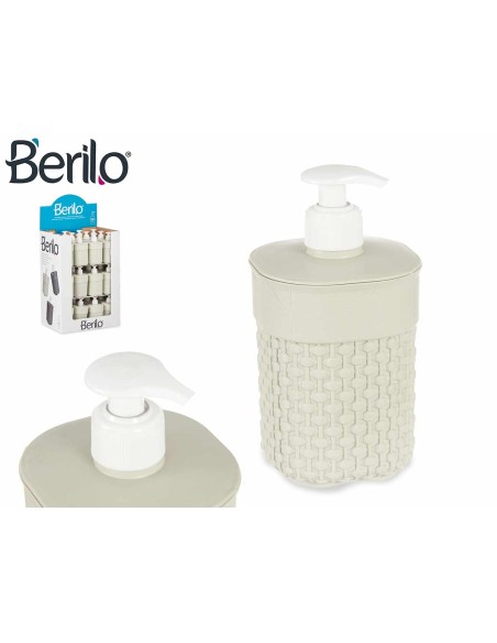 DOSIFICADOR PLASTICO BAÑO 580ML BEIGE