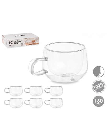 TAZA BOROSILICATO TE DOBLE 160 ML