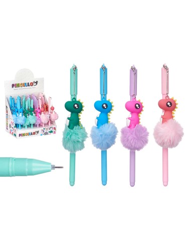 BOLIGRAFO POMPON DINOSAURIO SURT 4