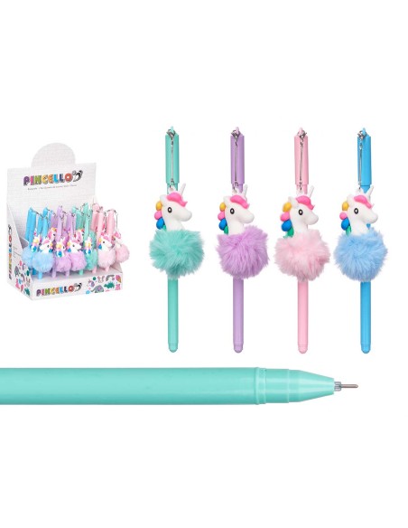 BOLIGRAFO POMPON UNICORNIO SURT 4