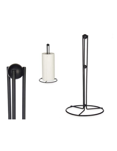 PORTARROLLO METAL NEGRO SENCILLO BOLA