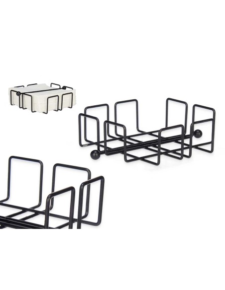 SERVILLETERO METAL NEGRO CERRADO