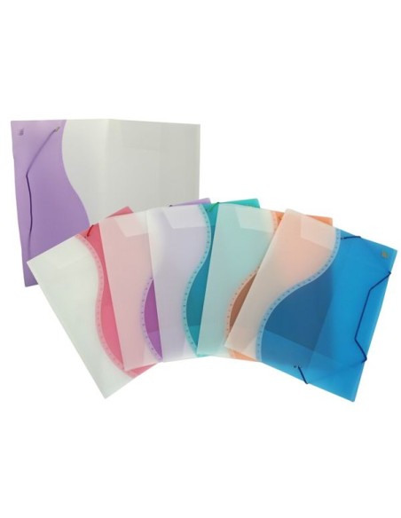 CARPETA GOMAS Y SOLAPAS BI-COLOR