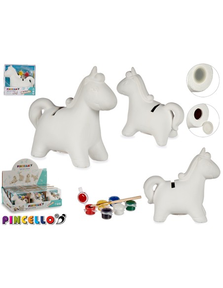 HUCHA UNICORNIO CERAMICA COLOREAR